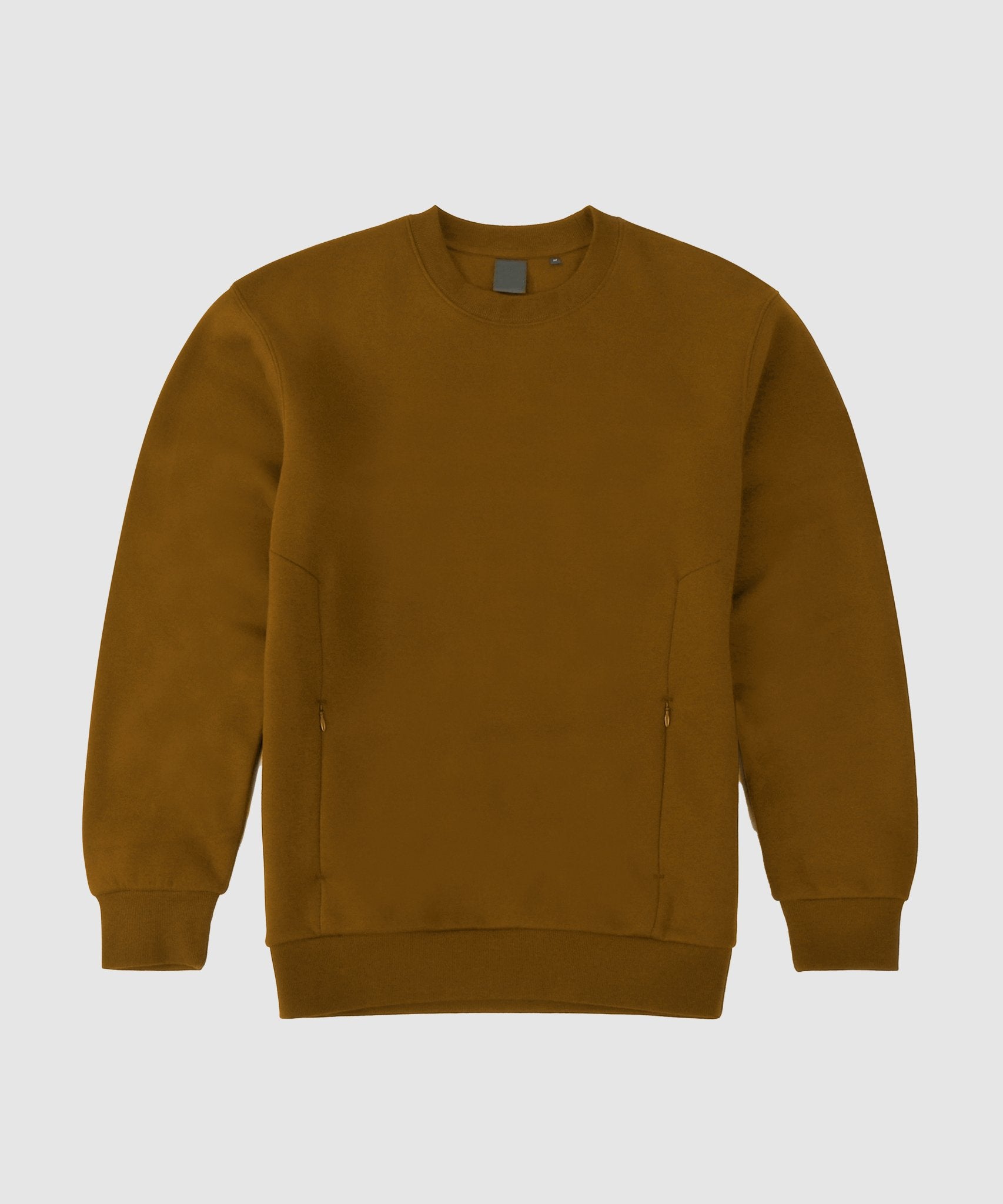 G West Fleece Crewneck With Invisible Zippers - Bamboo - G West Blanks