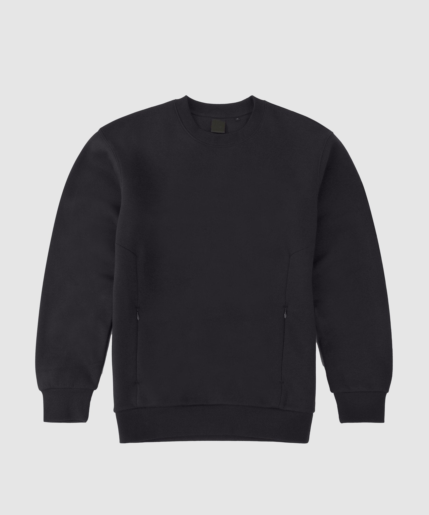 G West Fleece Crewneck With Invisible Zippers - Graphite - G West Blanks